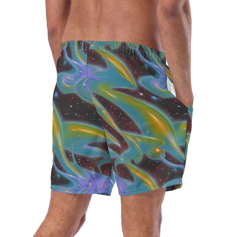 Stellar Bloom on Swim Trunks — Right Back