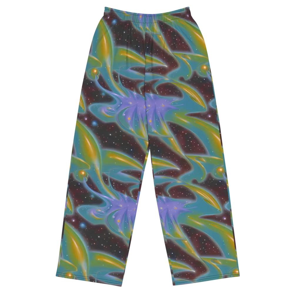 Stellar Bloom on Wide-Leg Pants — Front