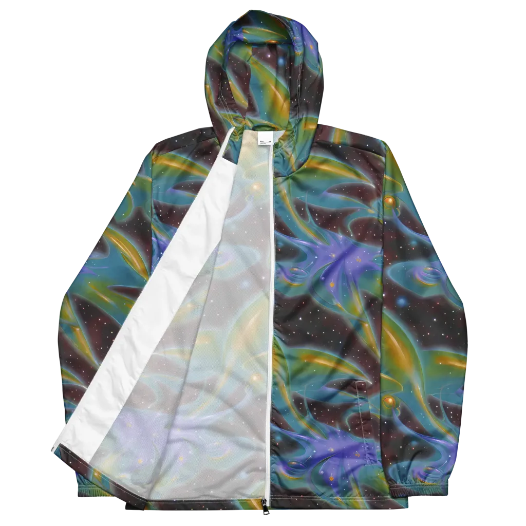Stellar Bloom on Men's Windbreaker — Front