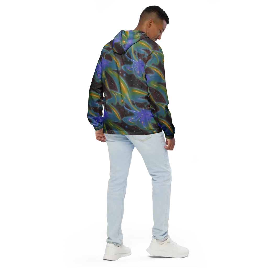 Stellar Bloom on Men's Windbreaker — Back