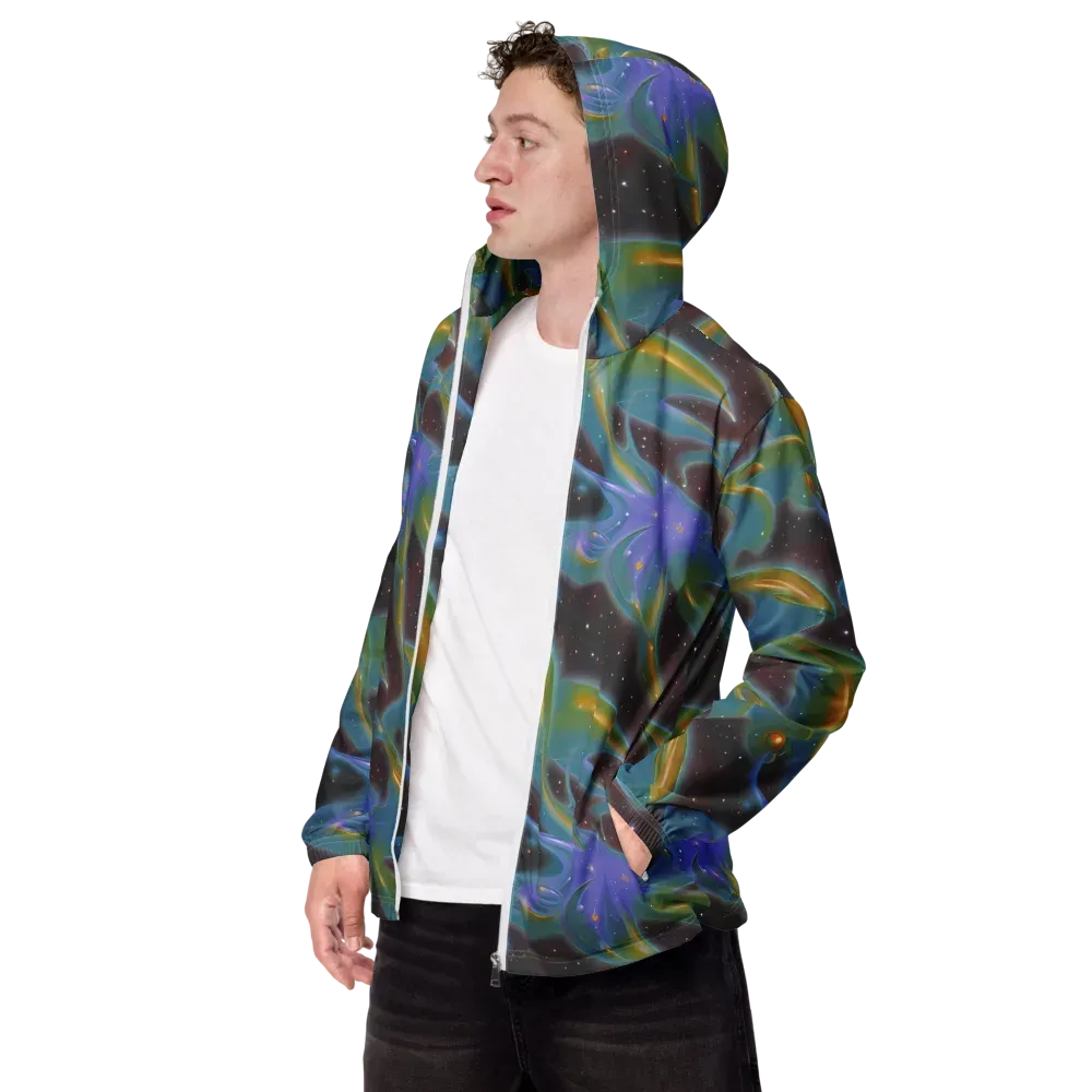 Stellar Bloom on Men's Windbreaker — Left Front
