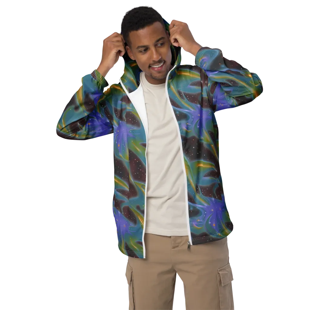Stellar Bloom on Men's Windbreaker — Front