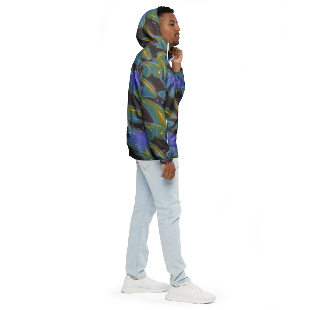 Stellar Bloom on Men's Windbreaker — Right