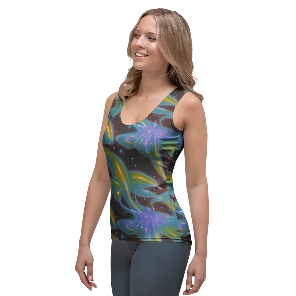 Stellar Bloom on Women's Tank Top — Left Front