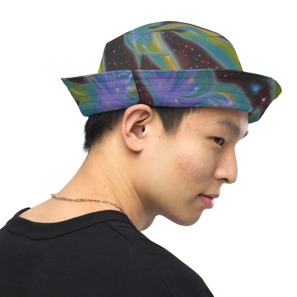 Stellar Bloom on Reversible Bucket Hat — Right Outside