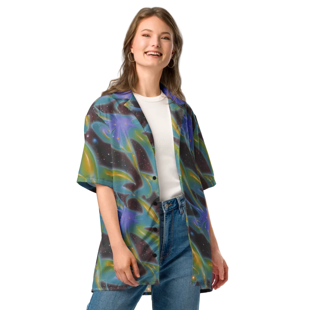Stellar Bloom on Button Shirt — Front