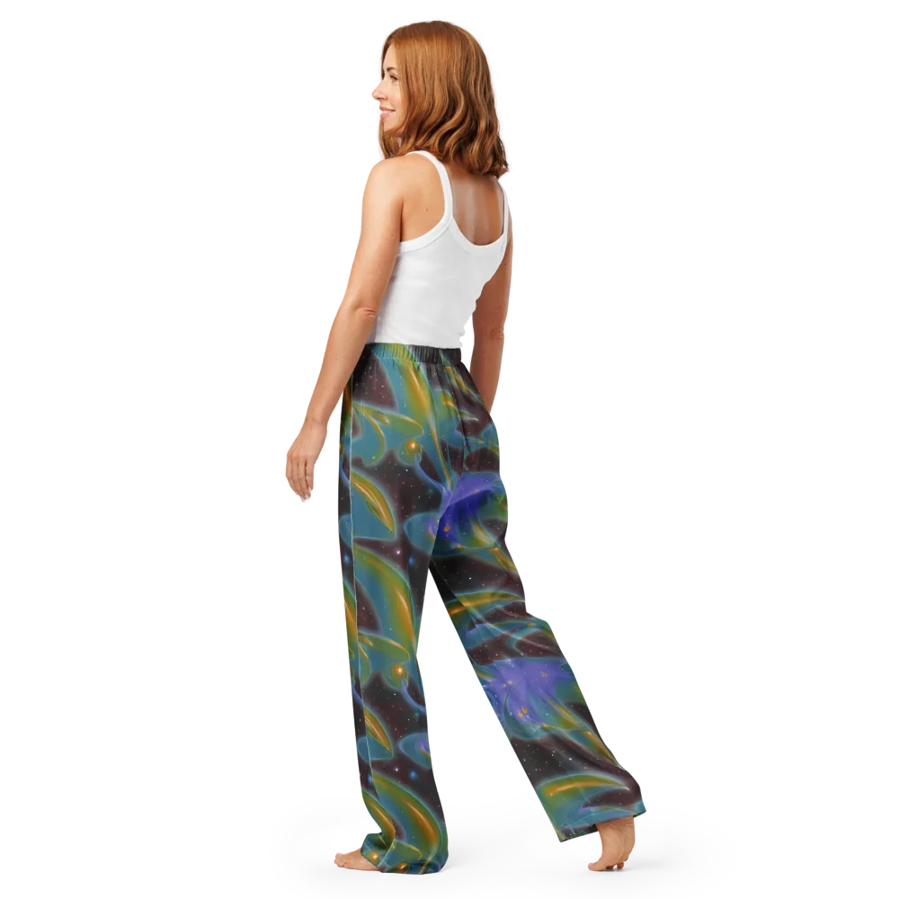 Stellar Bloom on Women's Pajama Pants — Back