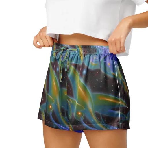 Stellar Bloom on a Women's Pajama Shorts