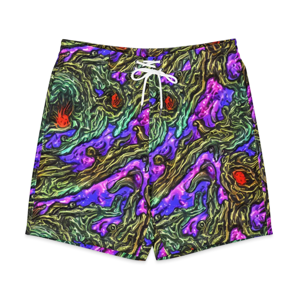 Violet Inferno on Men's Board Shorts — Front