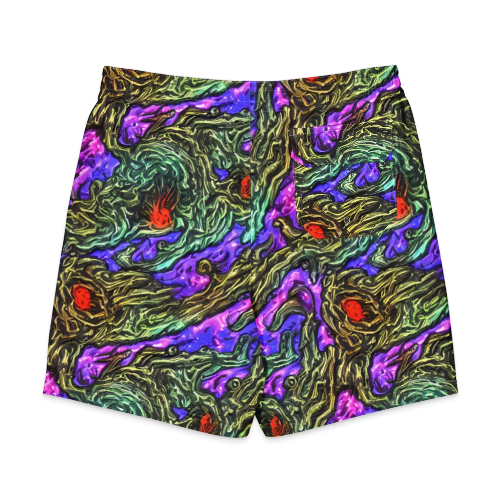 Violet Inferno on Men's Board Shorts — Back