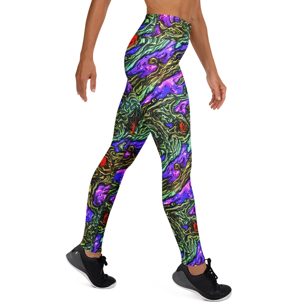 Violet Inferno on Yoga Leggings — Right