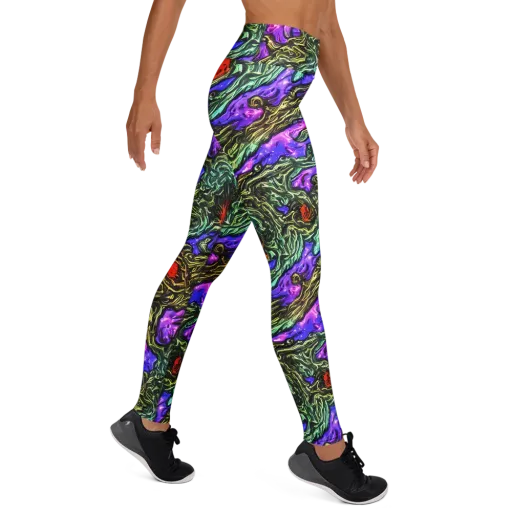 Violet Inferno on a Yoga Leggings