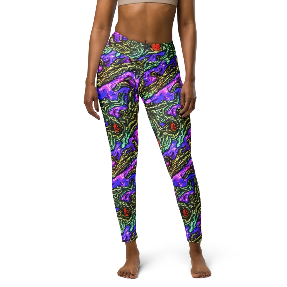 Violet Inferno on Yoga Leggings — Front