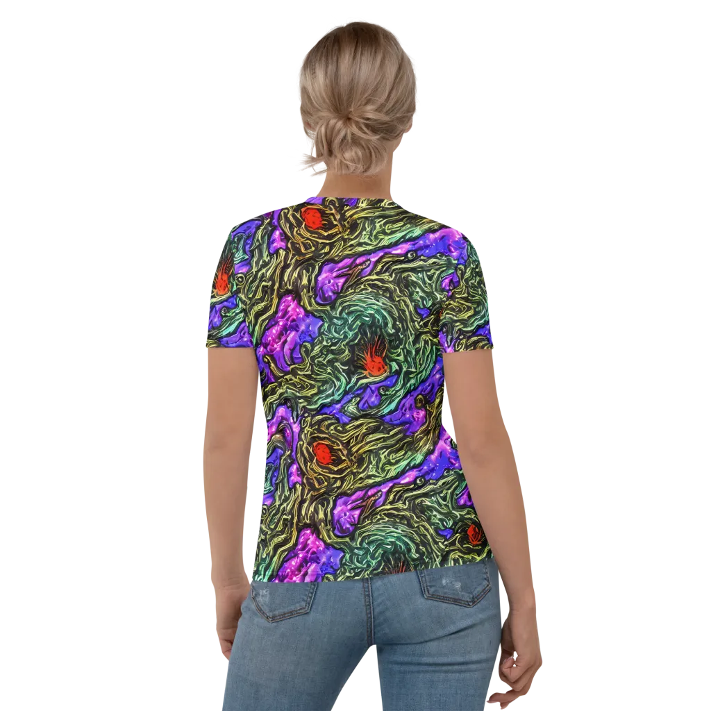 Violet Inferno on Women's Crew Neck T-Shirt — Back