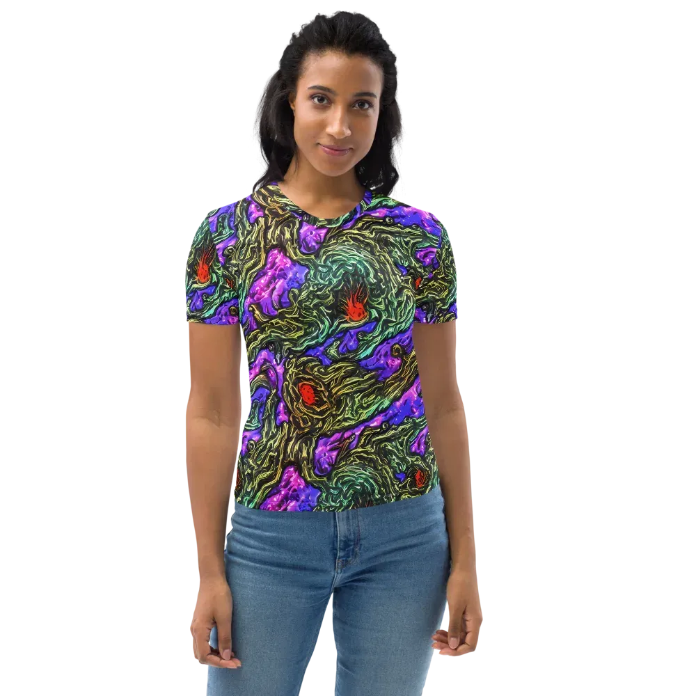 Violet Inferno on Women's Crew Neck T-Shirt — Front
