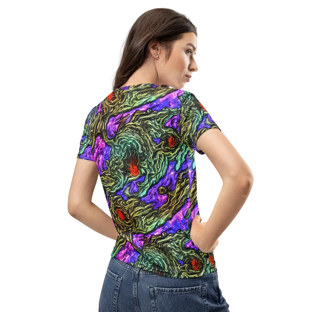 Violet Inferno on Women's Crew Neck T-Shirt — Back
