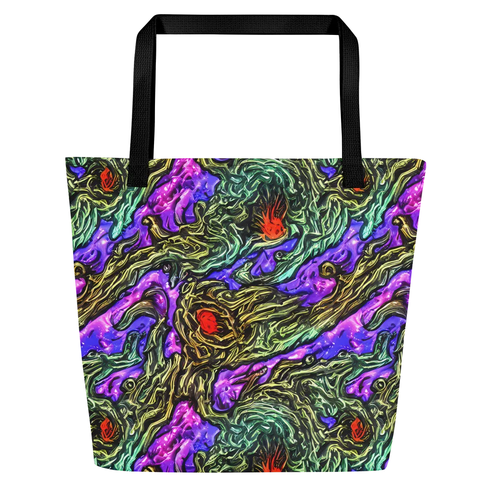 Violet Inferno on Large Tote Bag W/ Pocket — Front
