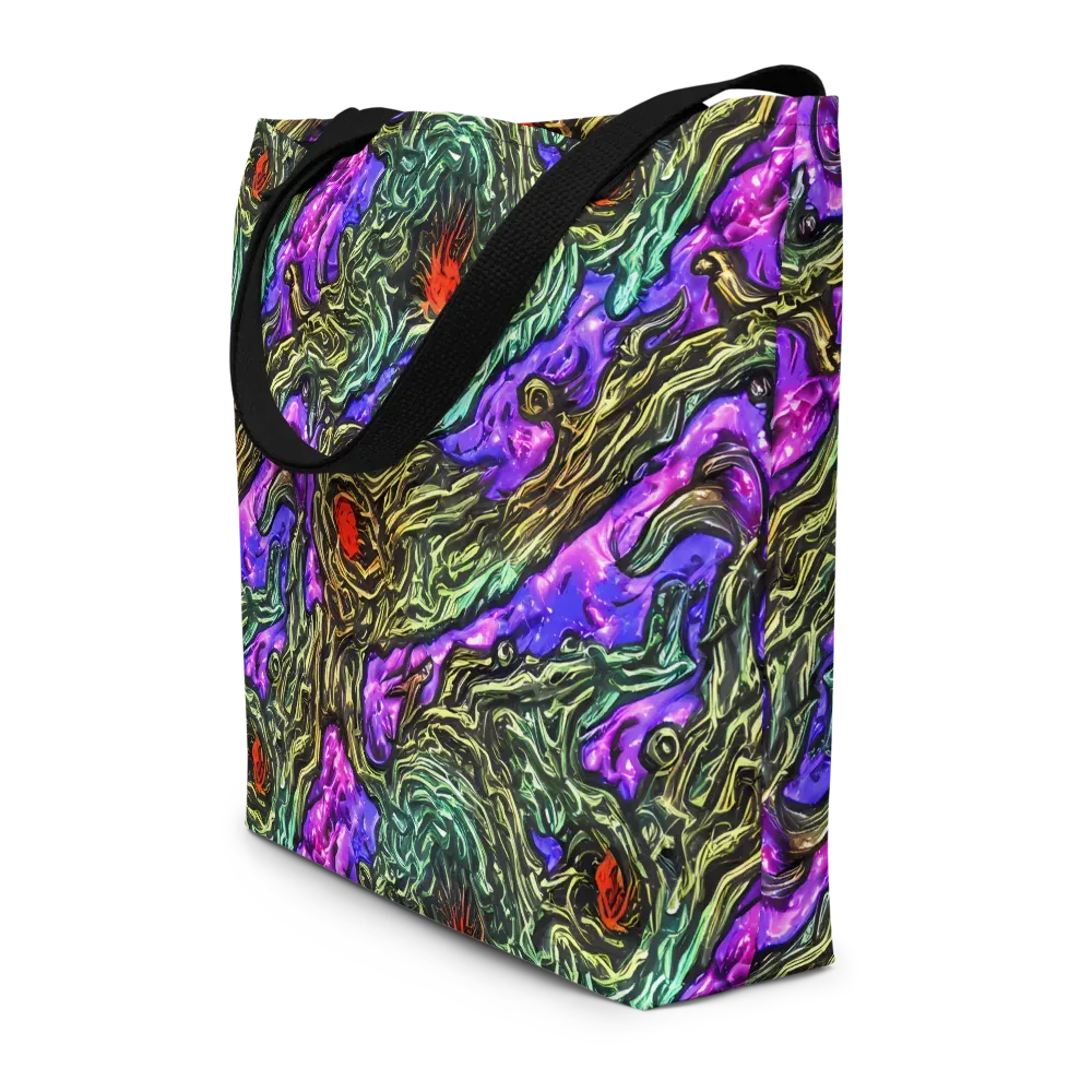 Violet Inferno on Large Tote Bag W/ Pocket — Front