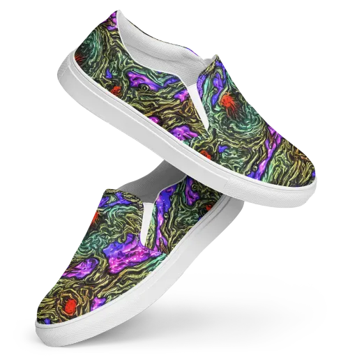 Violet Inferno on a Women's Slip-On Canvas Shoes