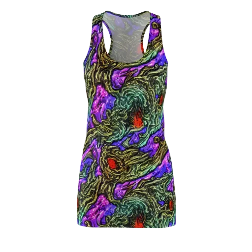 Violet Inferno on a Racerback Dress