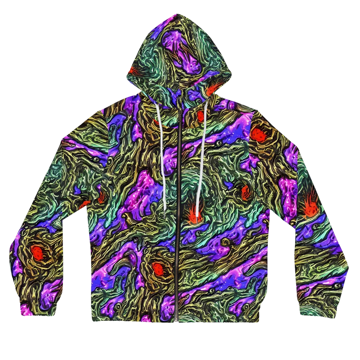 Violet Inferno on Women's Full-Zip Hoodie — Front