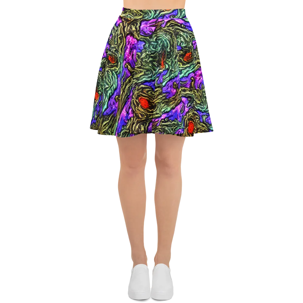 Violet Inferno on Skater Skirt — Front