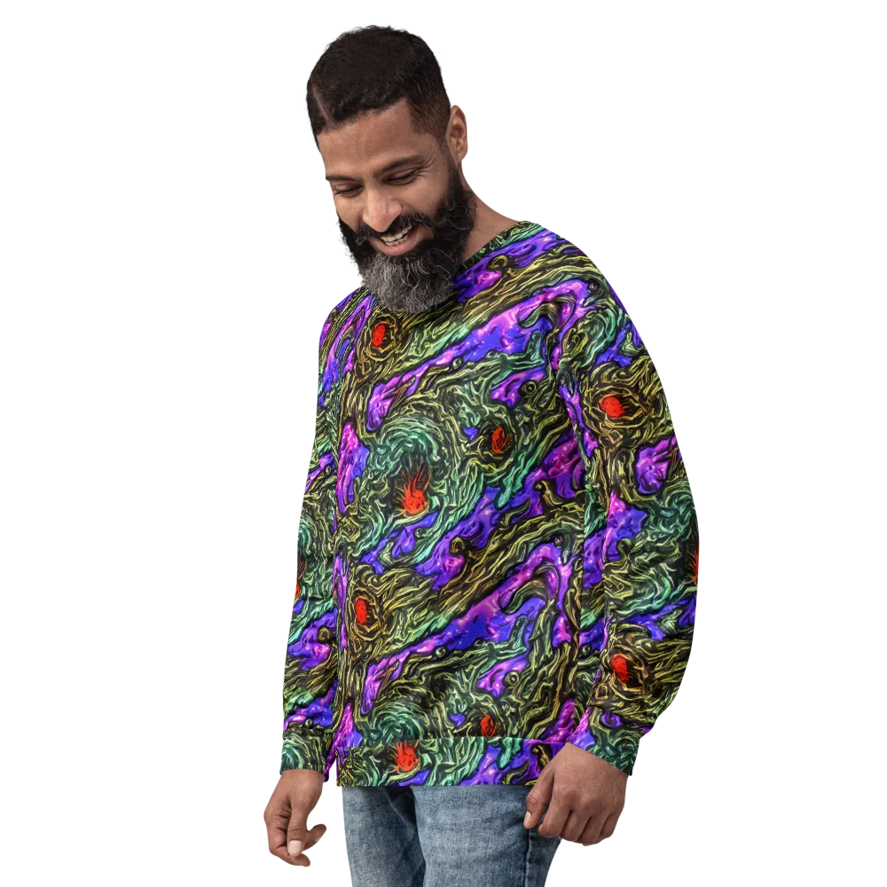 Violet Inferno on Sweatshirt — Left Front
