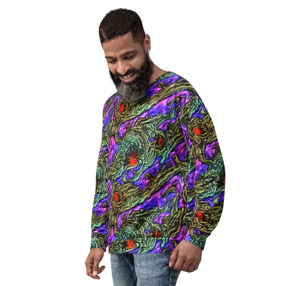Violet Inferno on Sweatshirt — Left Front
