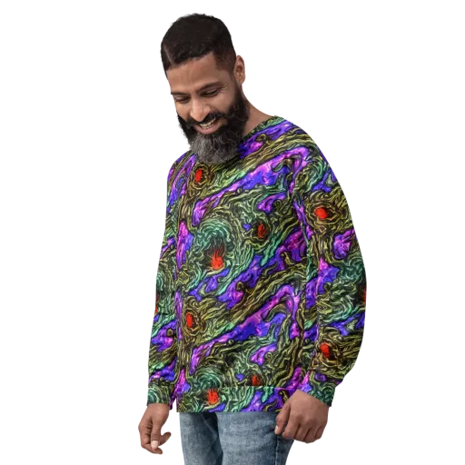 Violet Inferno on a Sweatshirt
