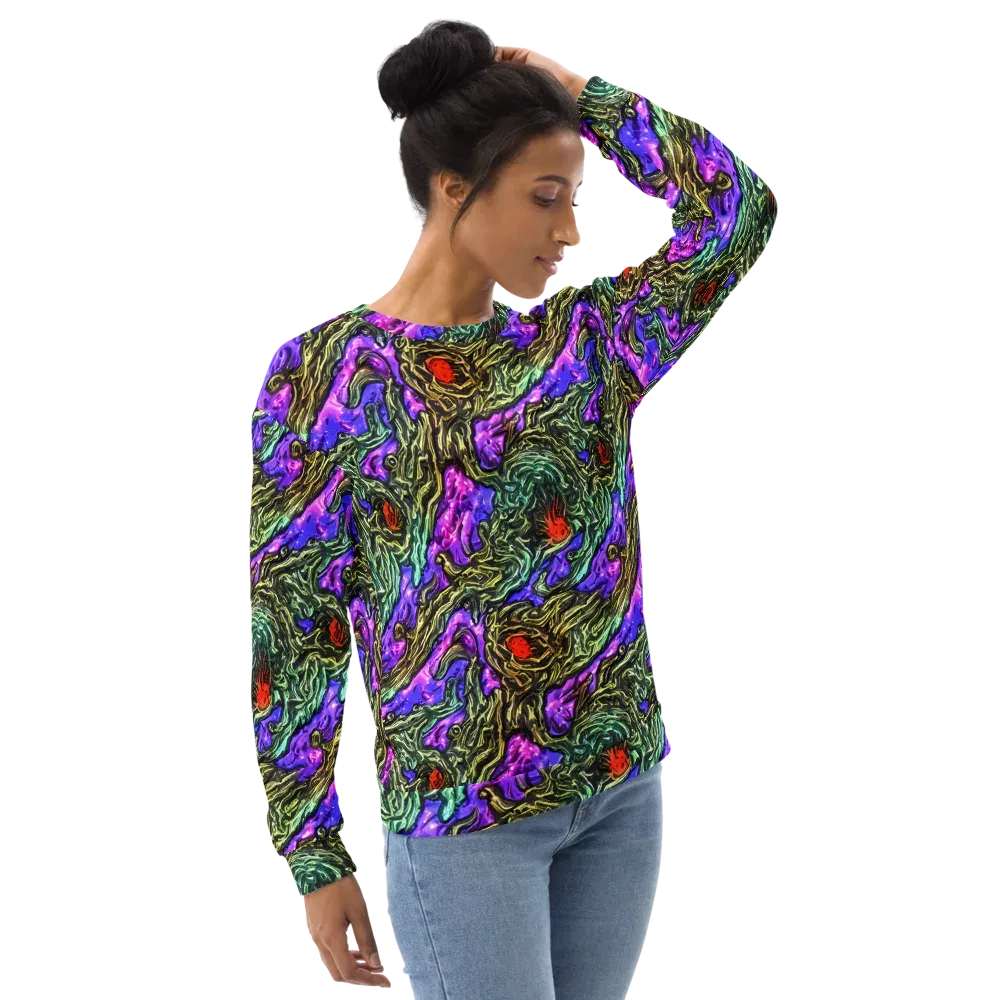 Violet Inferno on Sweatshirt — Right Front