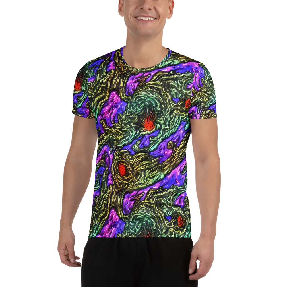 Violet Inferno on Men's Athletic T-Shirt — Front
