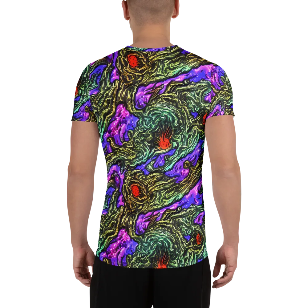 Violet Inferno on Men's Athletic T-Shirt — Back