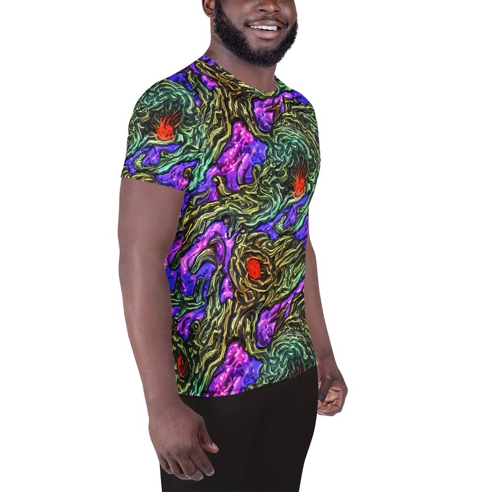 Violet Inferno on Men's Athletic T-Shirt — Right