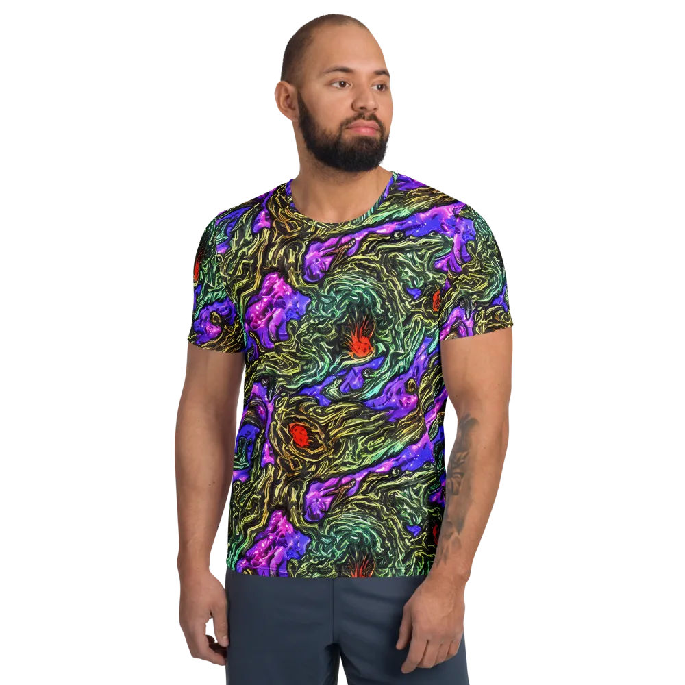 Violet Inferno on Men's Athletic T-Shirt — Front