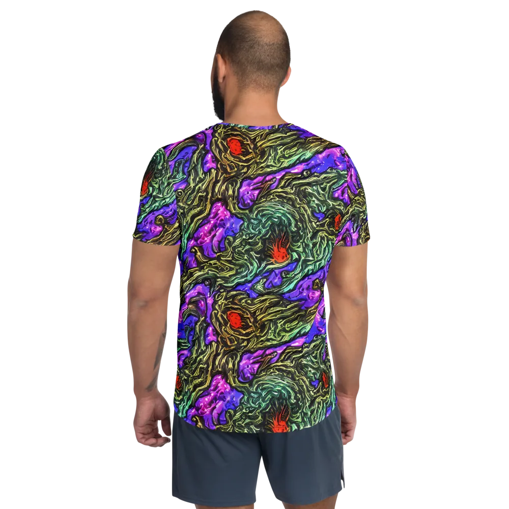 Violet Inferno on Men's Athletic T-Shirt — Back
