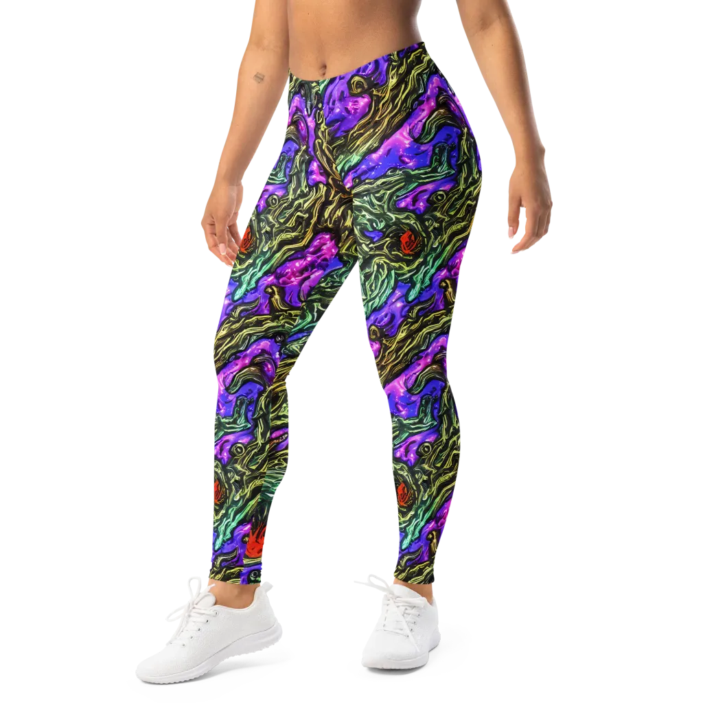 Violet Inferno on Leggings — Left Front