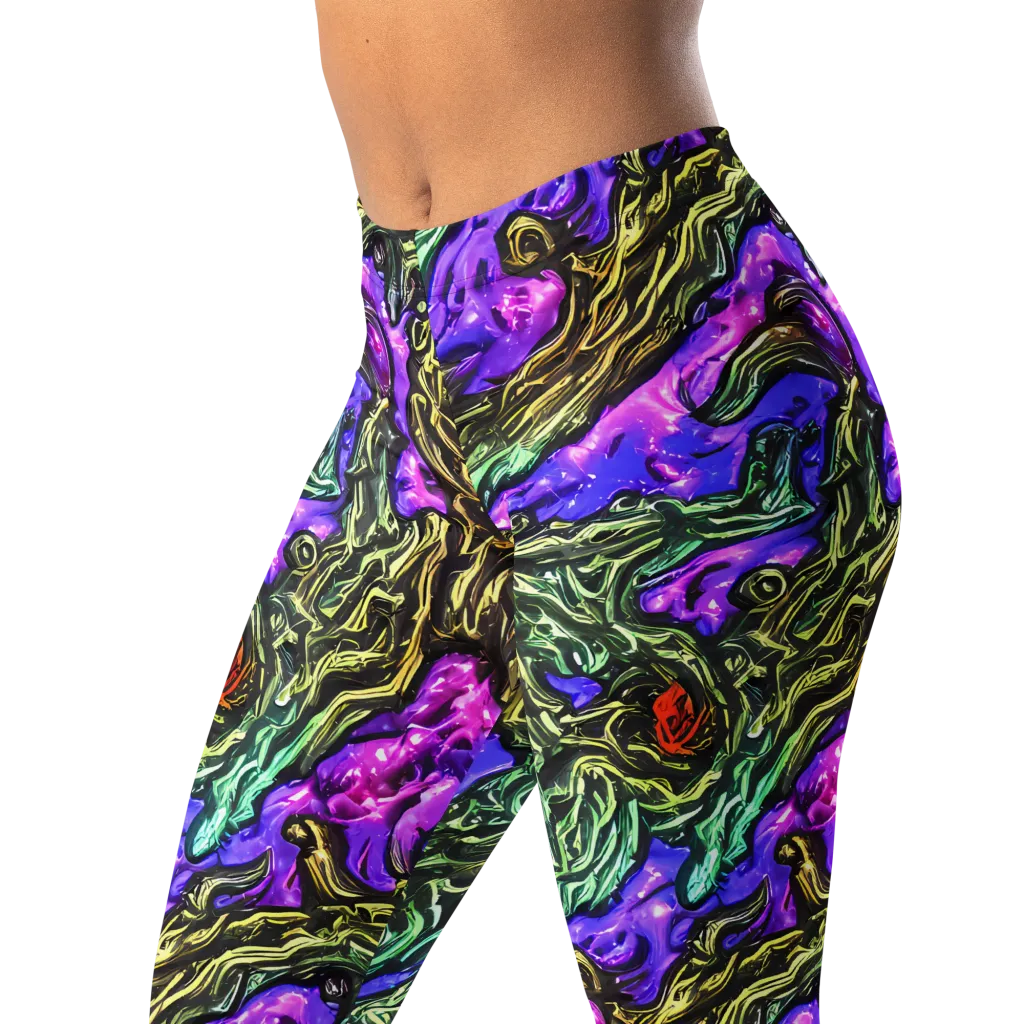 Violet Inferno on Leggings — Left Front