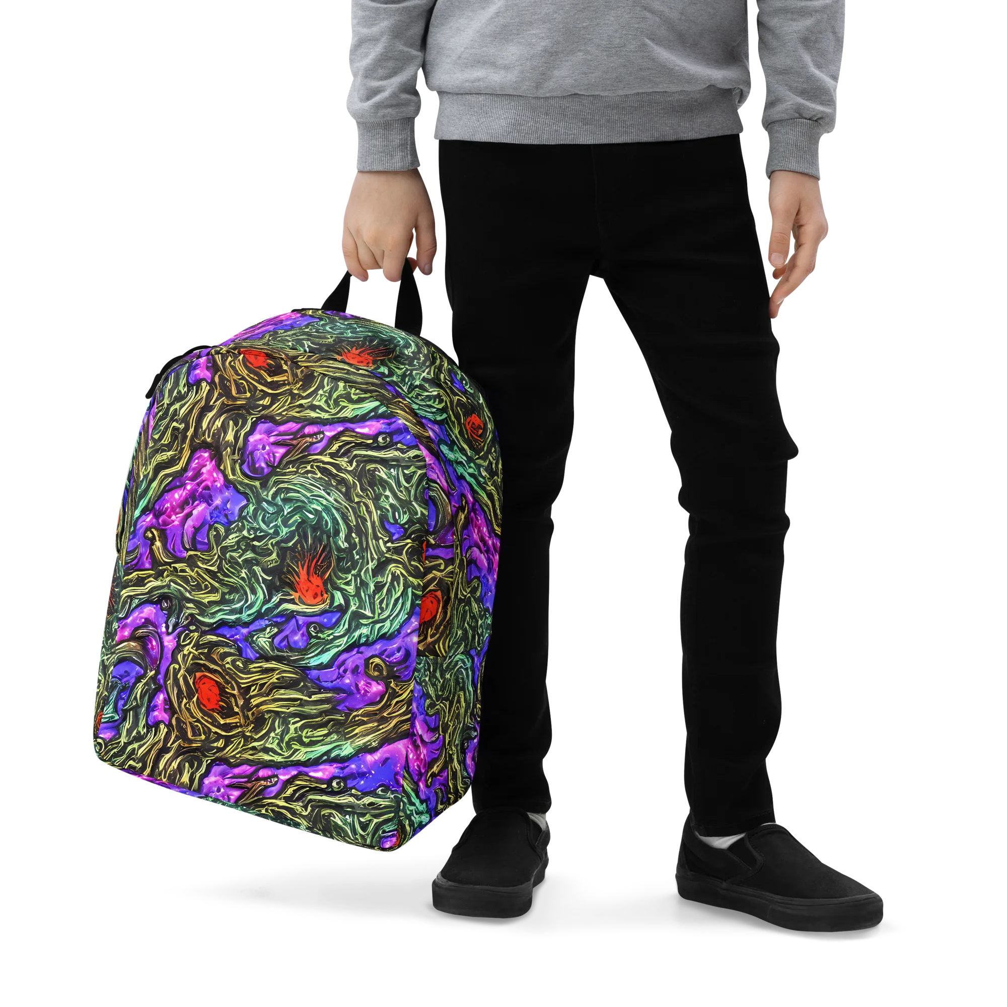 Violet Inferno on Minimalist Backpack — Zoomed-in