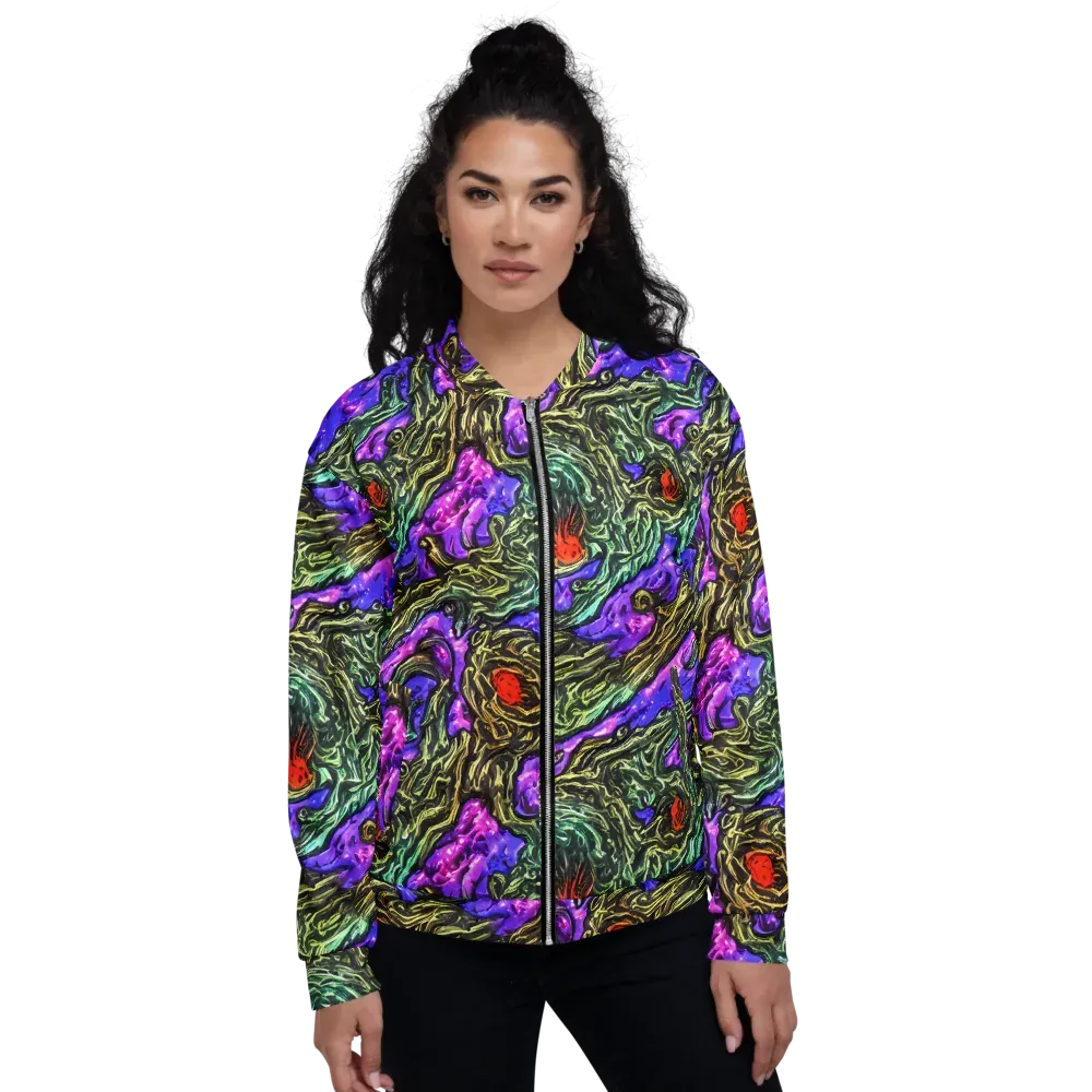Violet Inferno on Bomber Jacket — Front