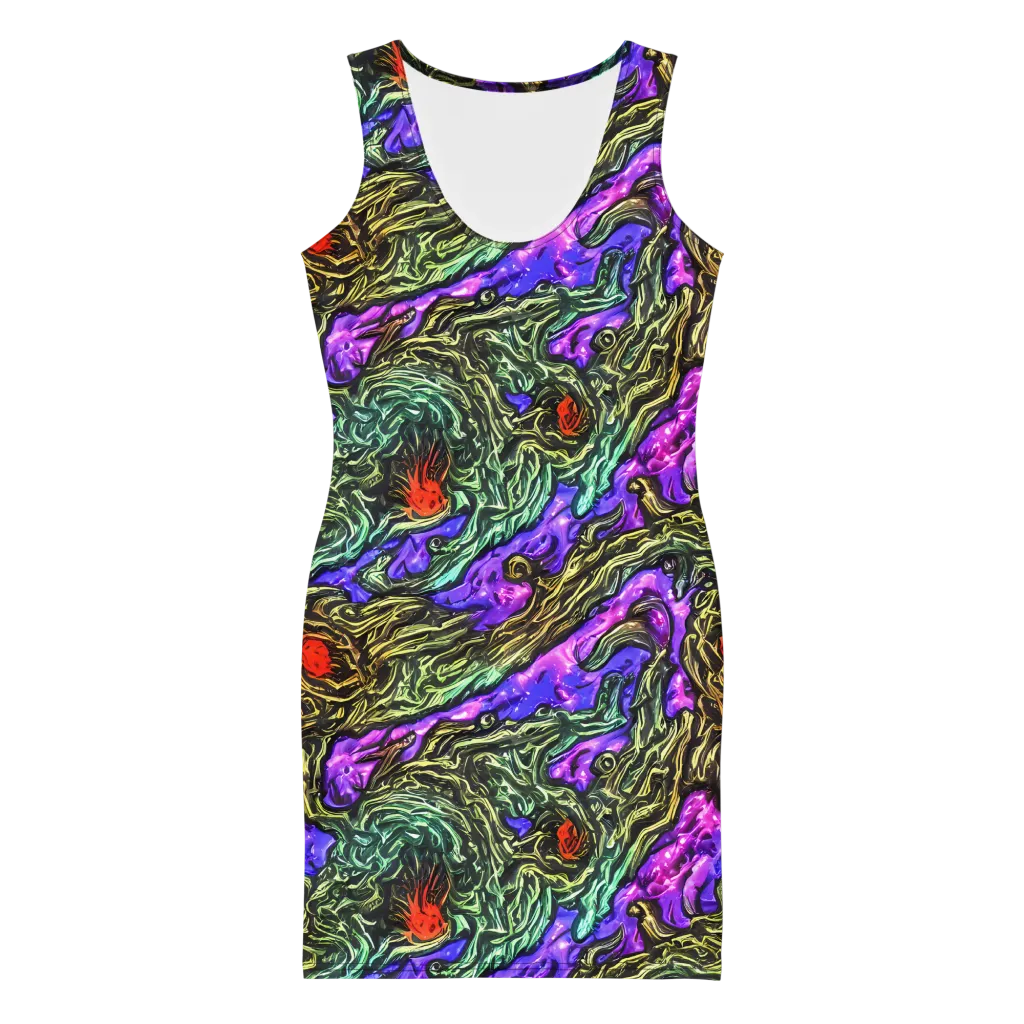 Violet Inferno on Bodycon Dress — Front