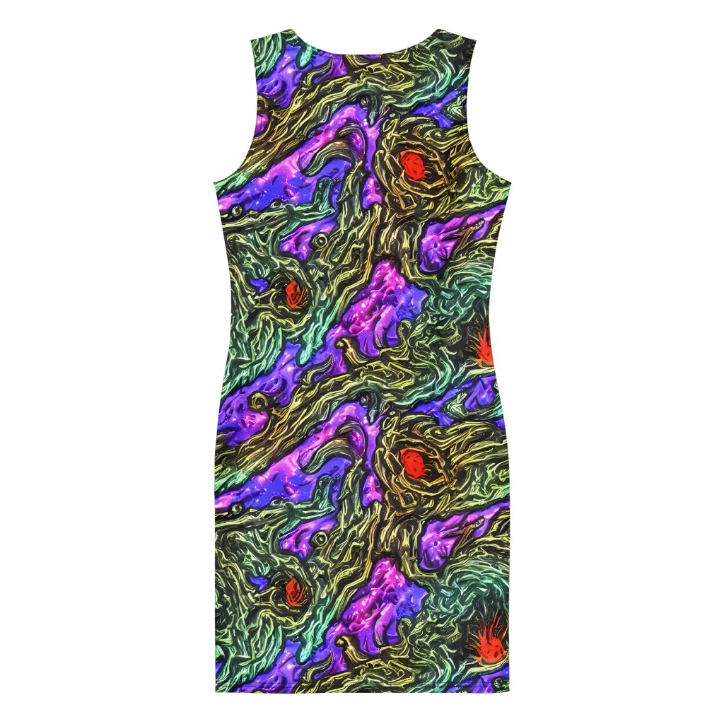 Violet Inferno on Bodycon Dress — Back
