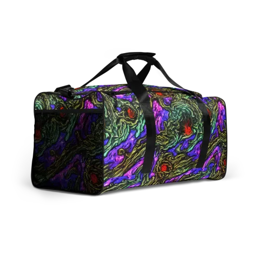 Violet Inferno on a Duffle Bag