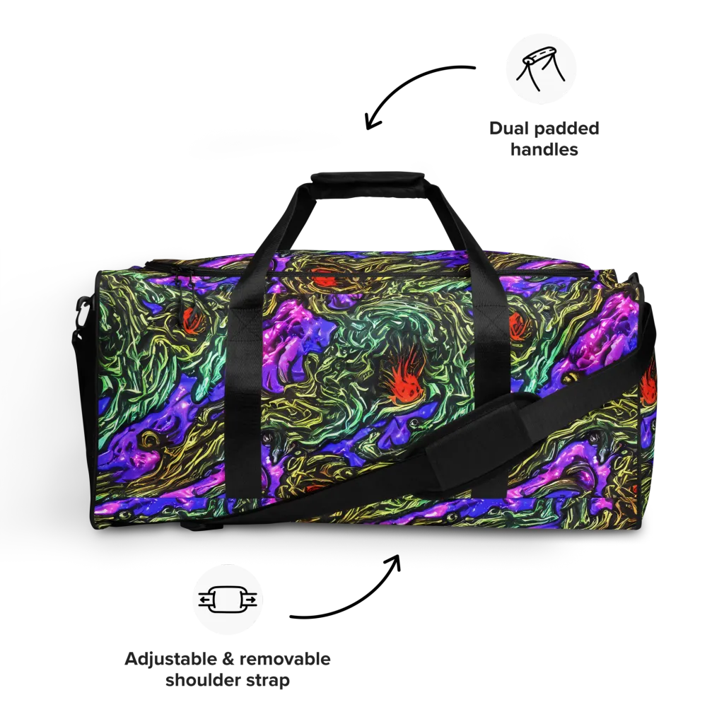 Violet Inferno on Duffle Bag — Front