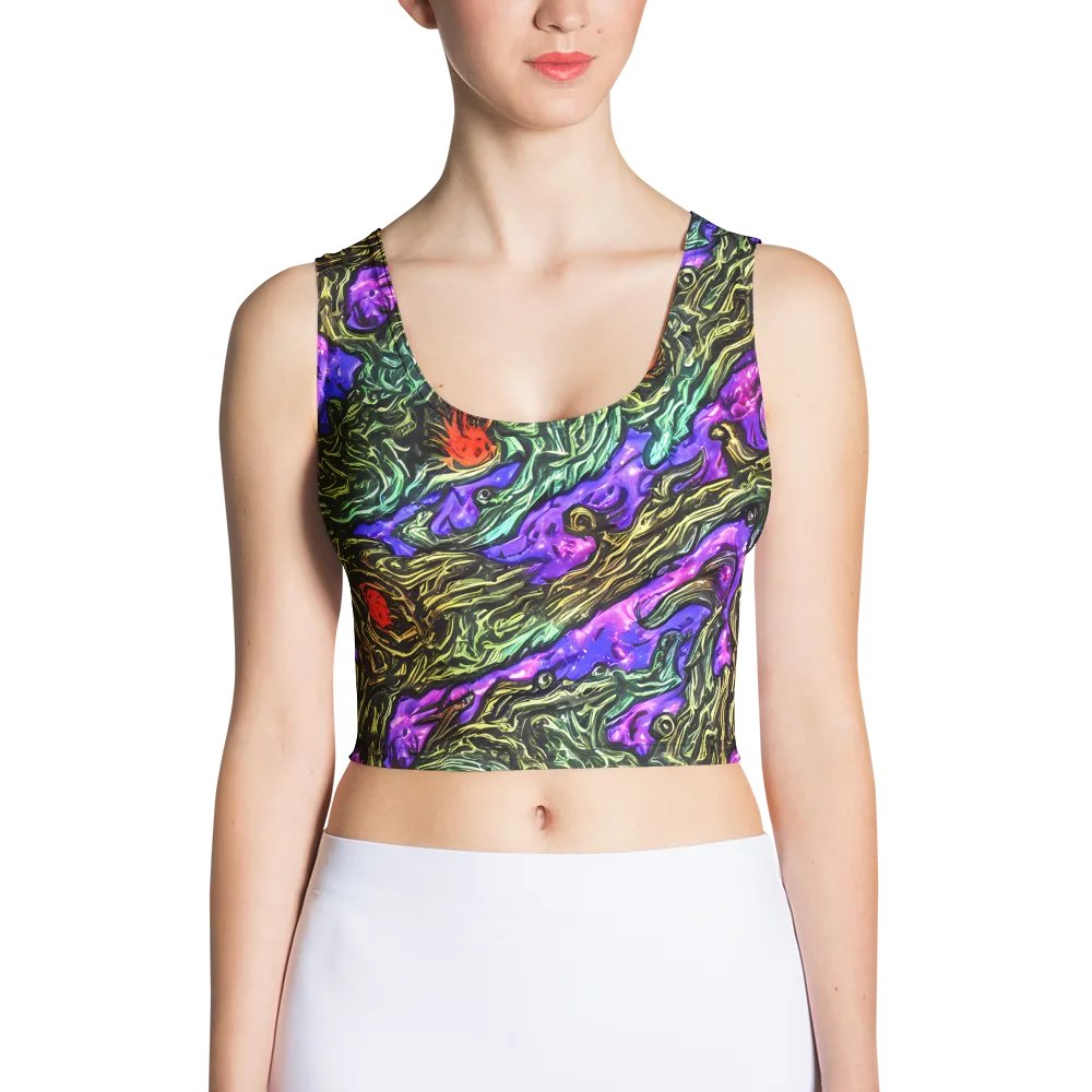 Violet Inferno on Crop Top — Front