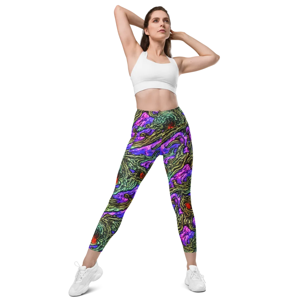 Violet Inferno on Leggings with Pockets — Front