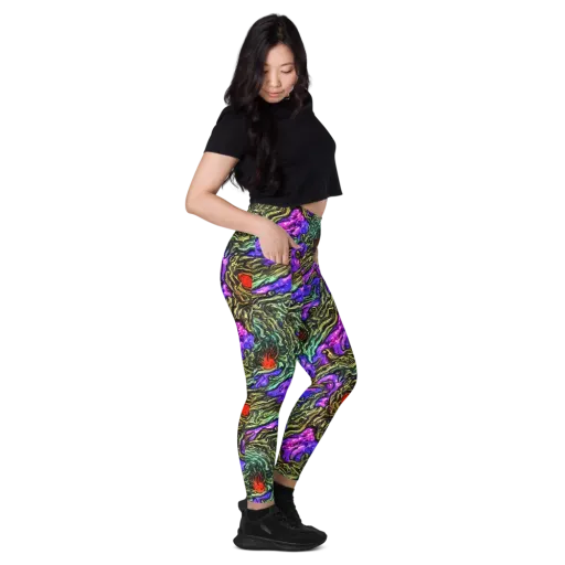 Violet Inferno on a Leggings with Pockets