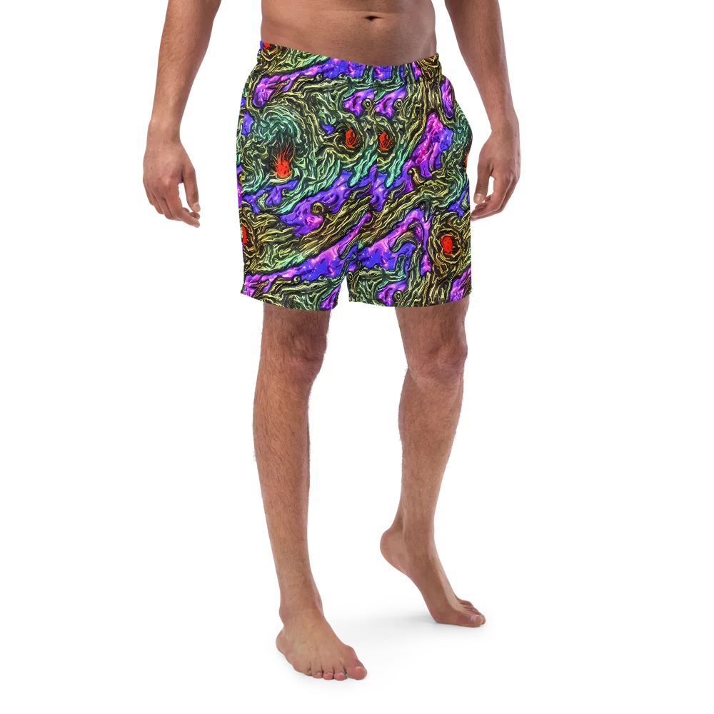 Violet Inferno on Swim Trunks — Front