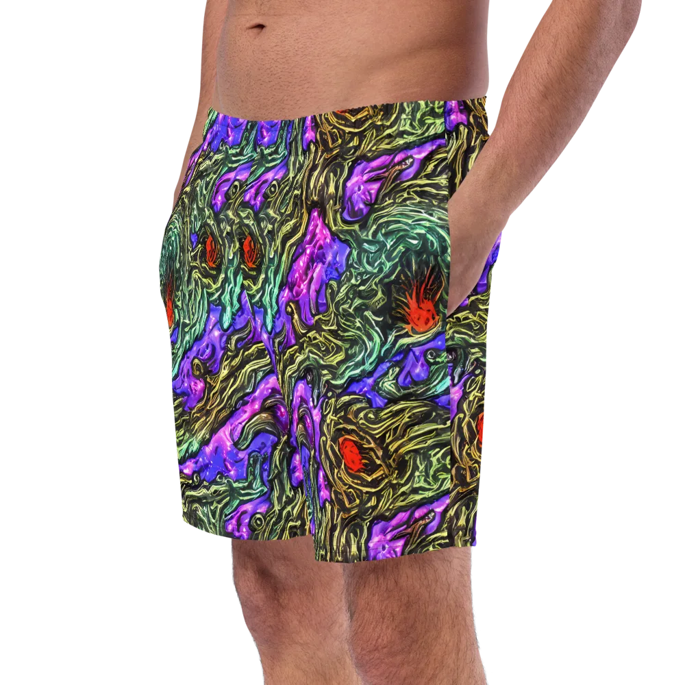 Violet Inferno on Swim Trunks — Left Front