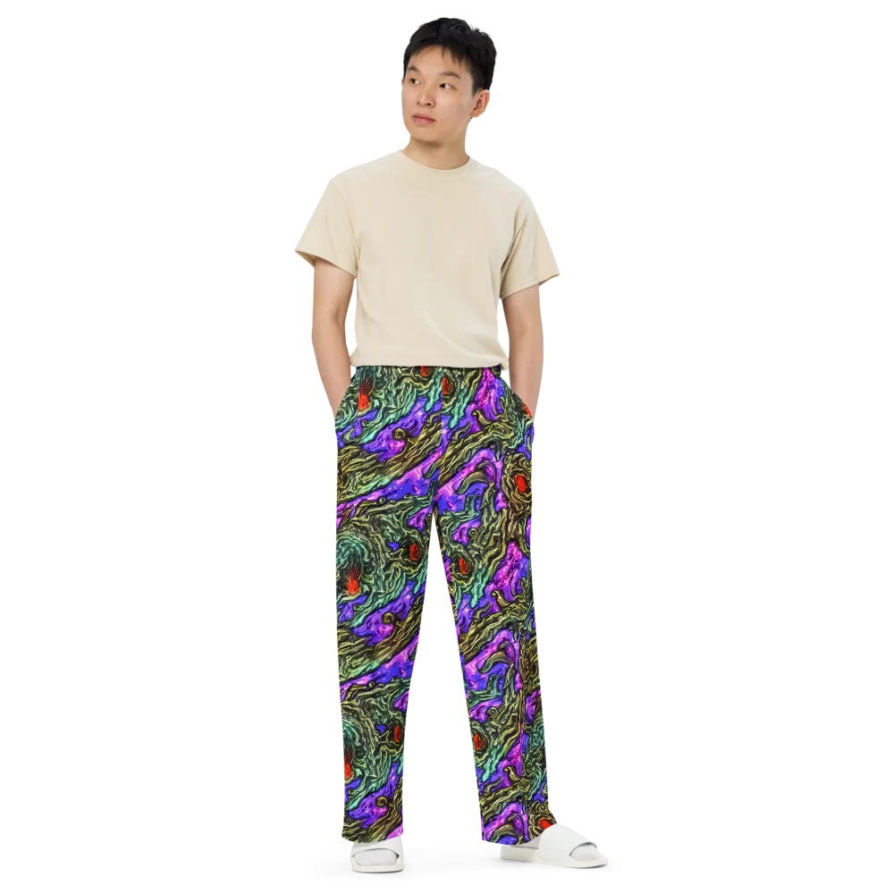 Violet Inferno on Wide-Leg Pants — Front