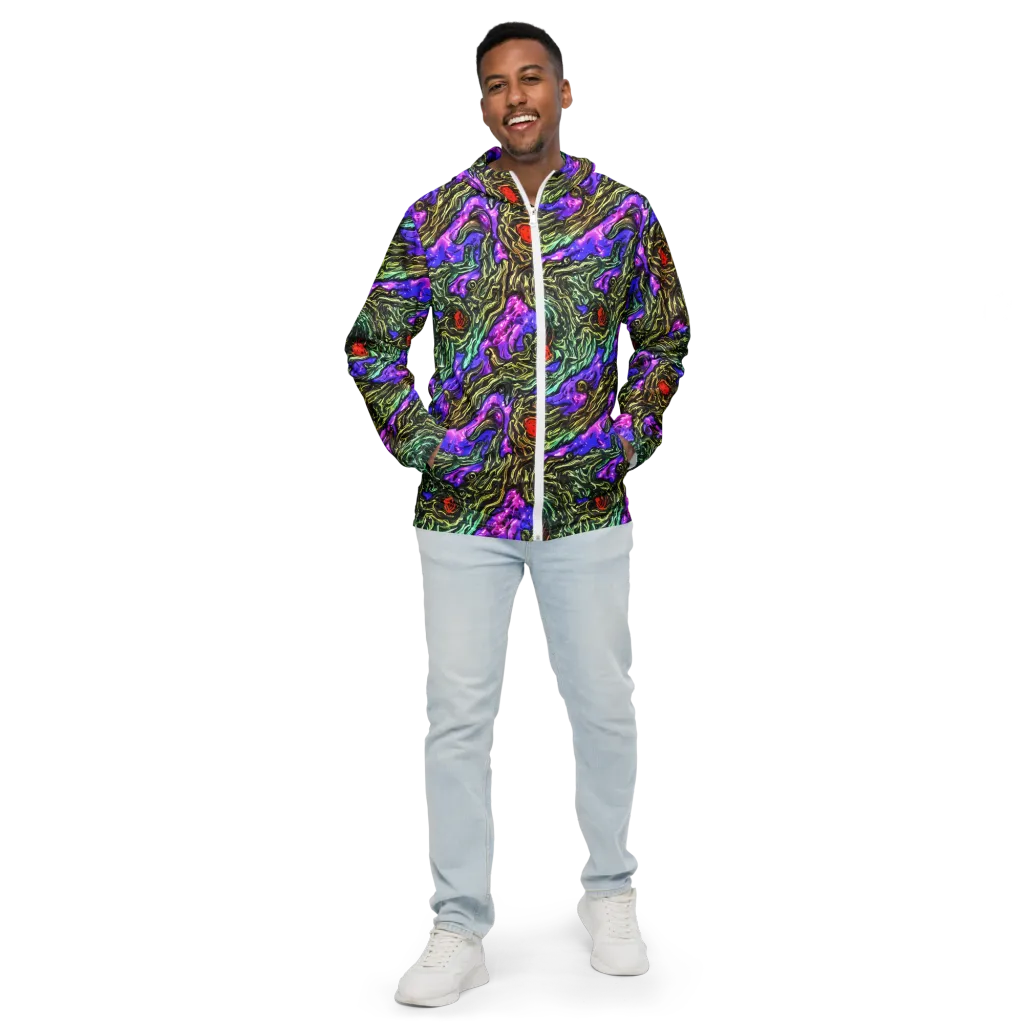 Violet Inferno on Men's Windbreaker — Front